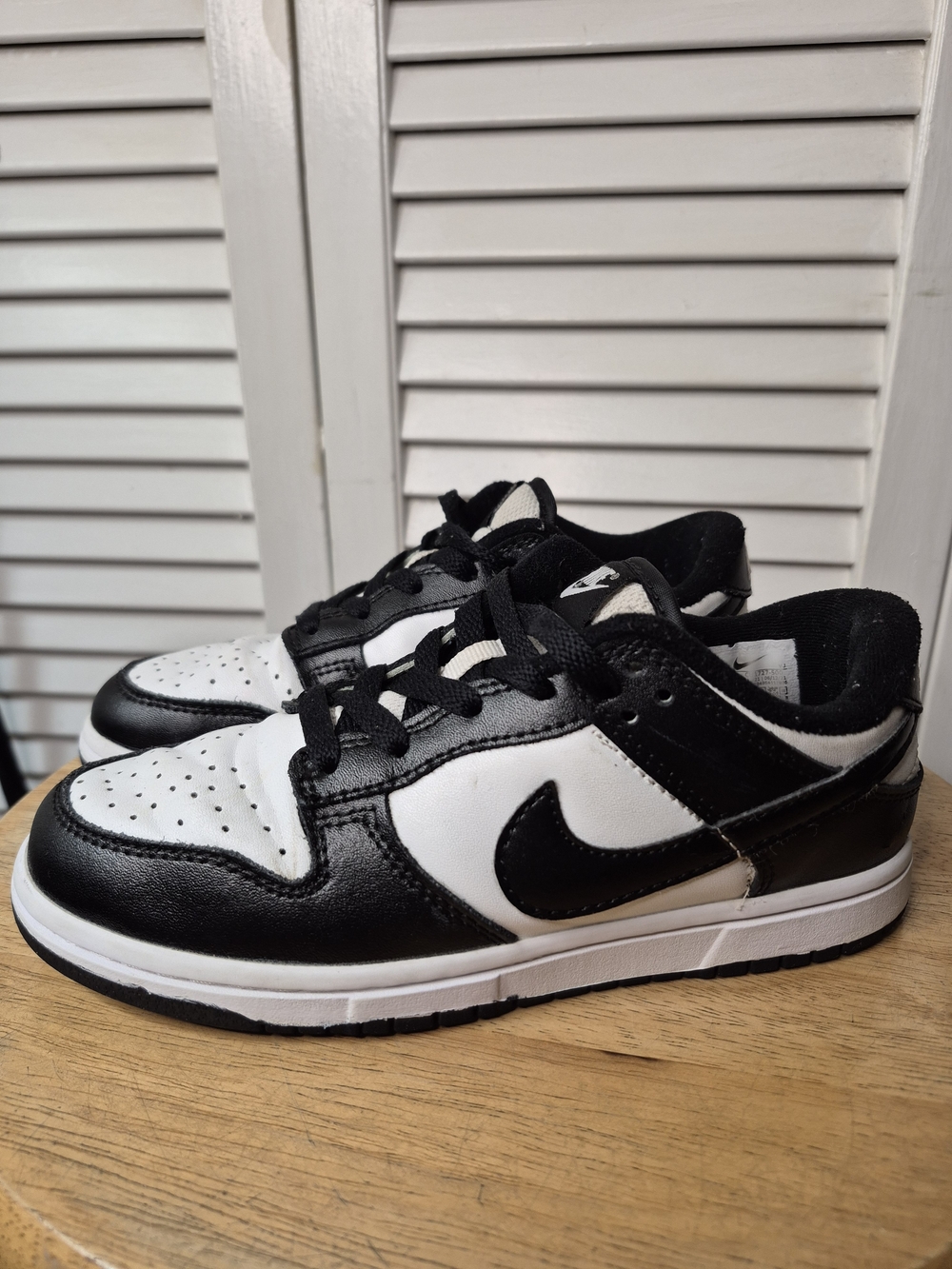 Nike Kids Black and White Low-Top Sneakers